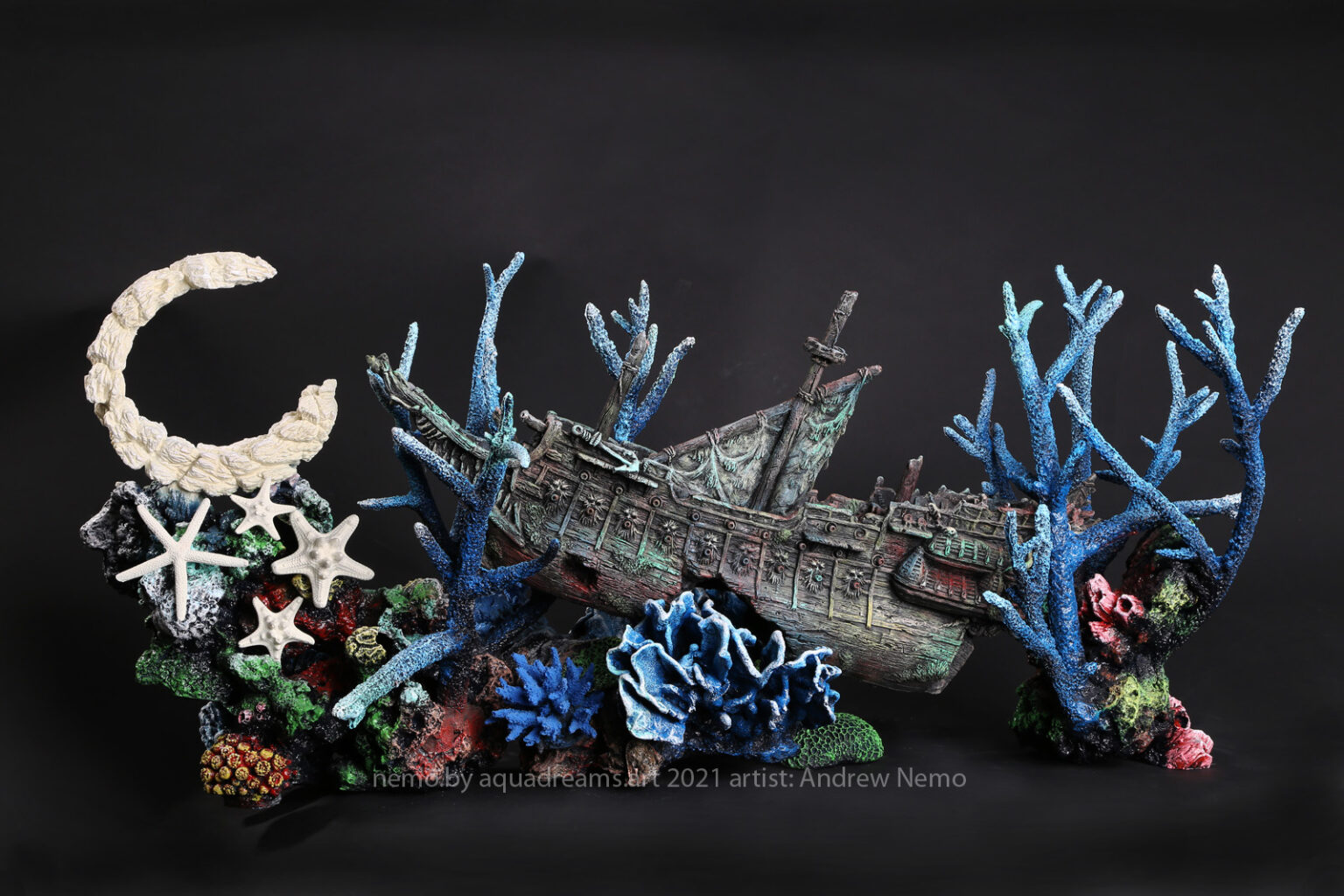 Аквариумный декор - летучий голландец корабль-призрак